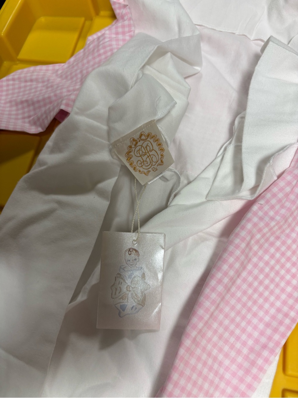 NEW TBBC Bow Swaddle Pink Gingham - Picture 2 of 3